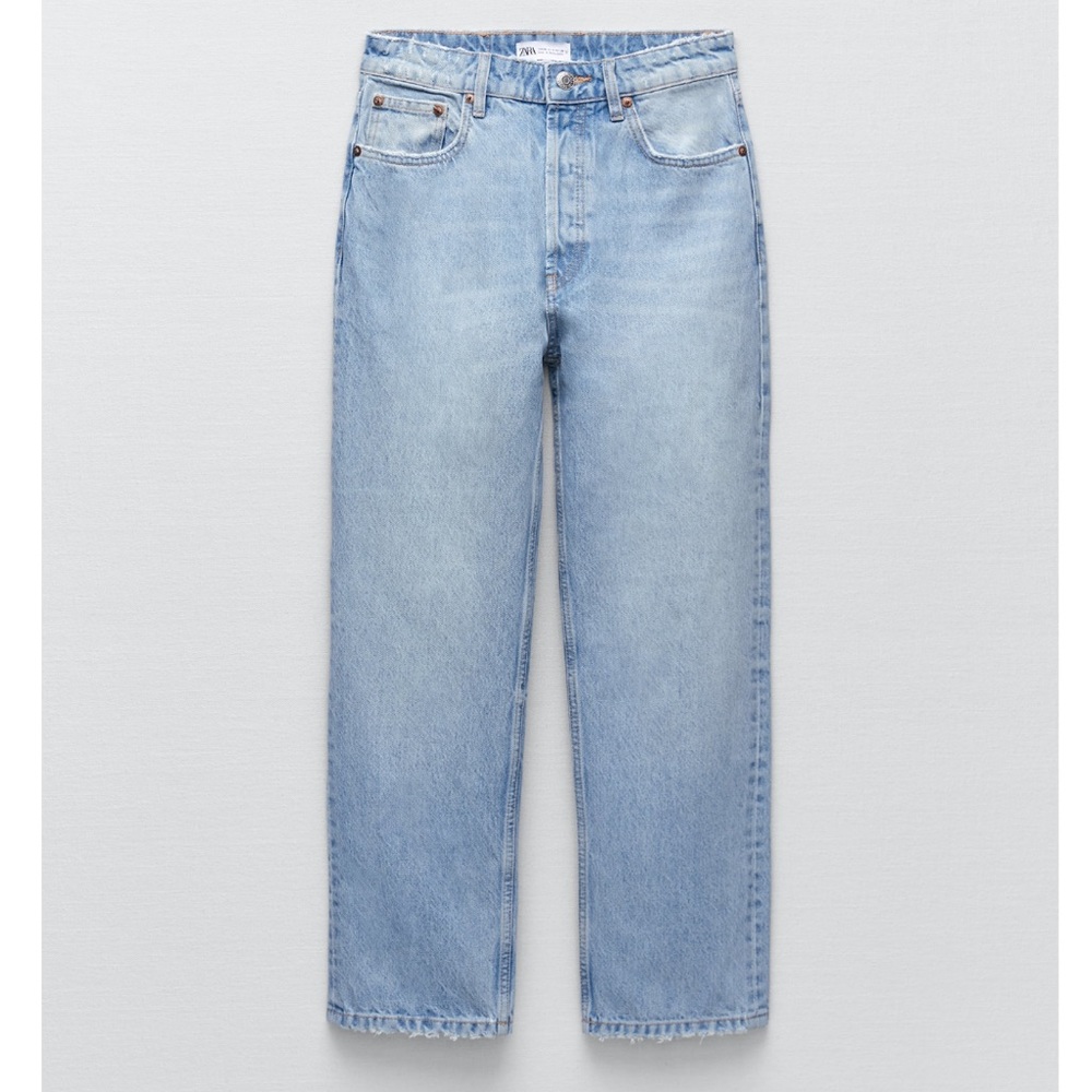 Zara high waisted straight leg jeans - Picture 8 of 12